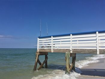 View of pier over sea