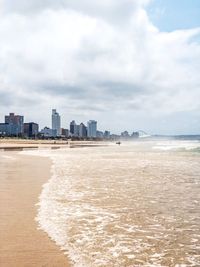 View of sea against cloudy sky