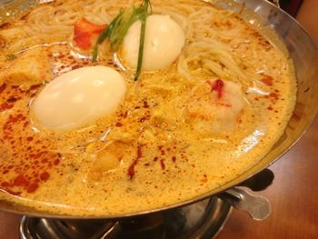 Close-up of served food