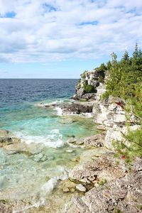 Scenic view of sea against sky