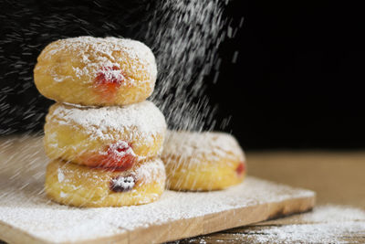 Close-up of dessert on table