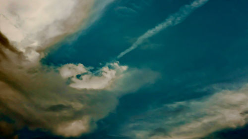 Low angle view of clouds in sky