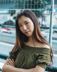 Portrait of beautiful young woman