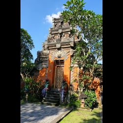 View of temple with trees in background