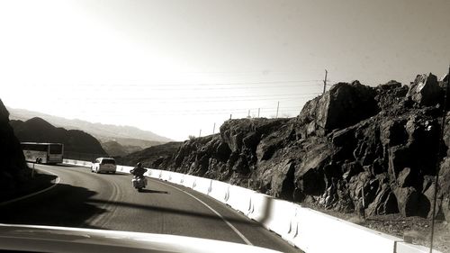 Road passing through mountains