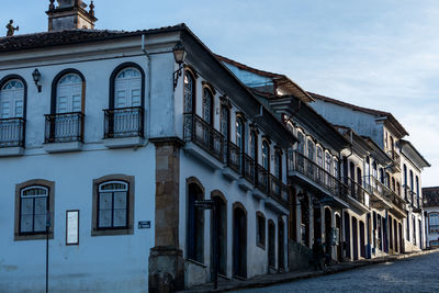 Low angle view of old building against sky