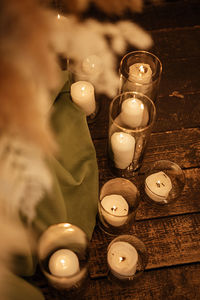 Close-up of christmas decorations on table