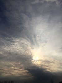 Low angle view of cloudy sky