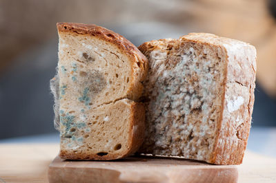 Close-up of bread on table