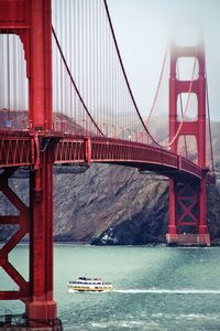 Suspension bridge over water