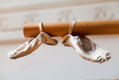 Close-up of ballet shoes