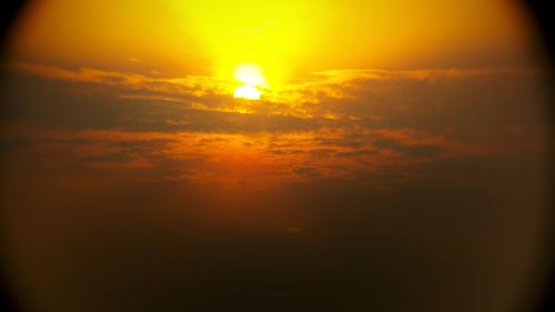 Close-up of orange sky during sunset