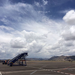 View of cloudy sky over mountains