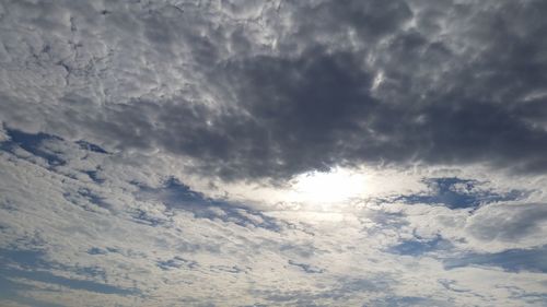 Low angle view of cloudy sky