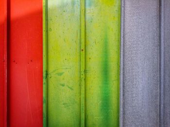 Detail shot of red wall
