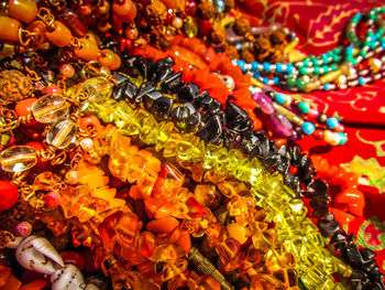 Close-up of multi colored leaves