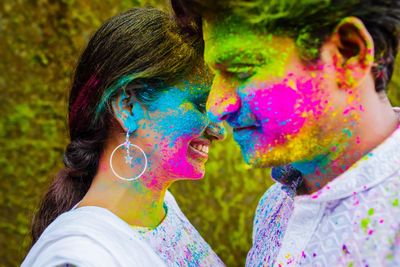 Portrait of smiling young couple