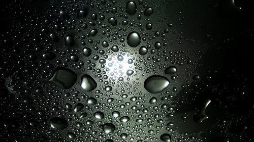 Full frame shot of wet glass