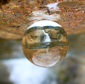 Close-up of crystal ball