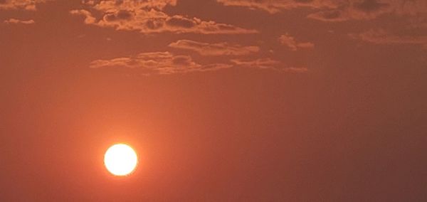 Low angle view of sky at sunset