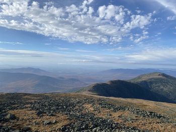 Scenic view of dramatic landscape against sky