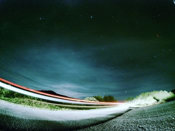 Light trails at night