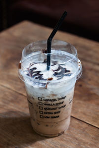 Close-up of coffee on table