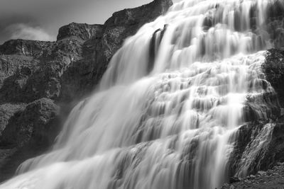 Scenic view of waterfall