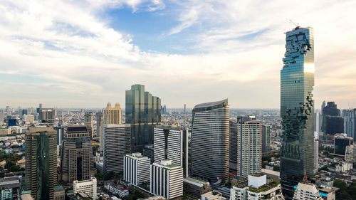 Modern buildings in  bangkok city urban downtown skyline tower  , city scape thailand