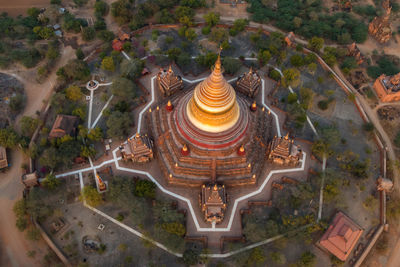 High angle view of a building