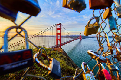 Close-up of bridge