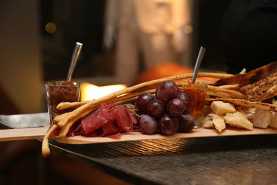 Close-up of dessert in plate on table