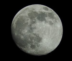 Low angle view of moon in sky