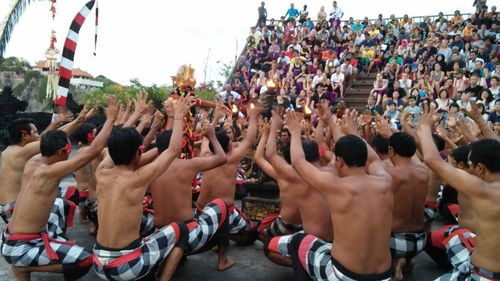 People performing ritual