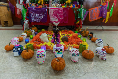 Various toys on table