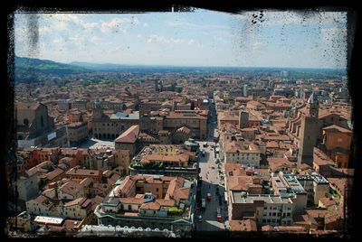 High angle shot of townscape