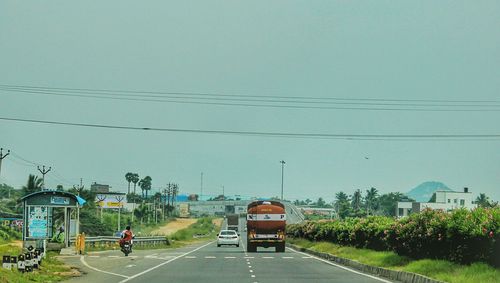 Cars on road