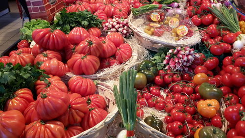 Close-up of fruits in market