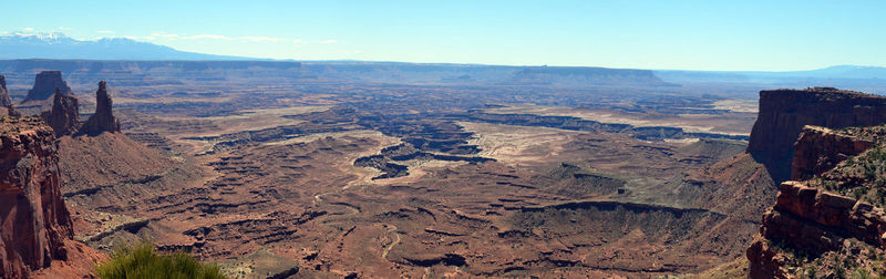 Scenic view of dramatic landscape against sky