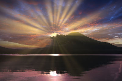 Mount fuji in japan, composite photo