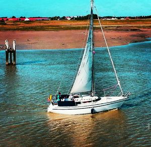 Boats in sea