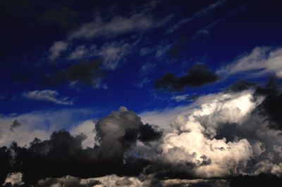 Low angle view of clouds in sky