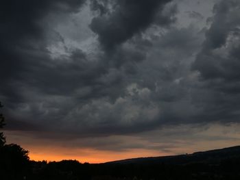 Scenic view of landscape against cloudy sky