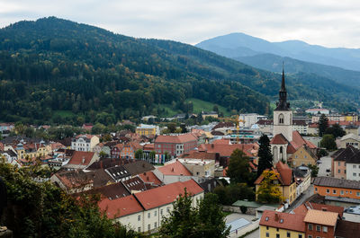 High angle view of a city