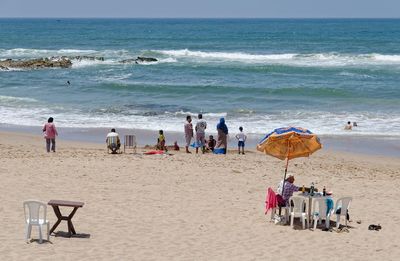 Group of people on beach