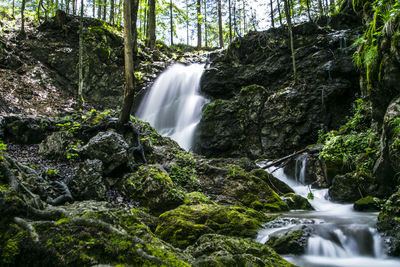 River flowing through rocks