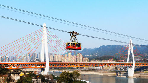 Chongqing yangtze river rod road and dongshuimen bridge