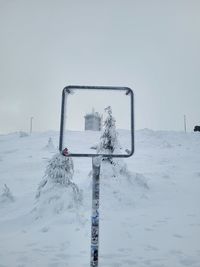 Frozen landscape with a view