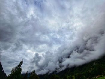 Low angle view of clouds in sky