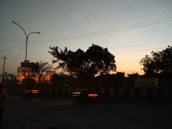 City street at sunset